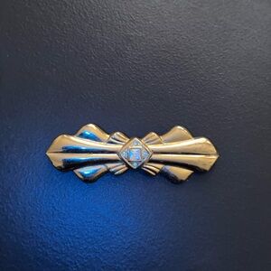 Park Lane Gold Brooch with Silver Accent